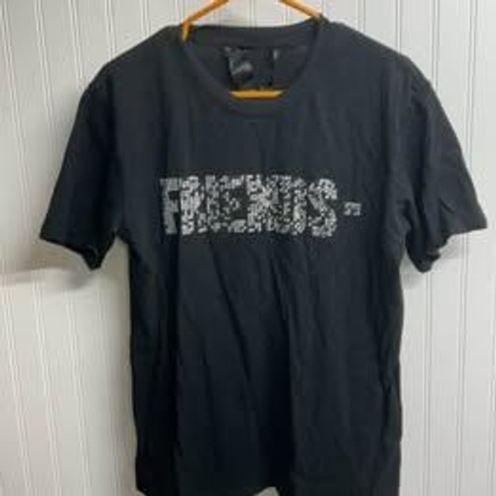 Vlone Friends Rhinestone T-Shirt Black Mens Large V Logo Streetwear Tee